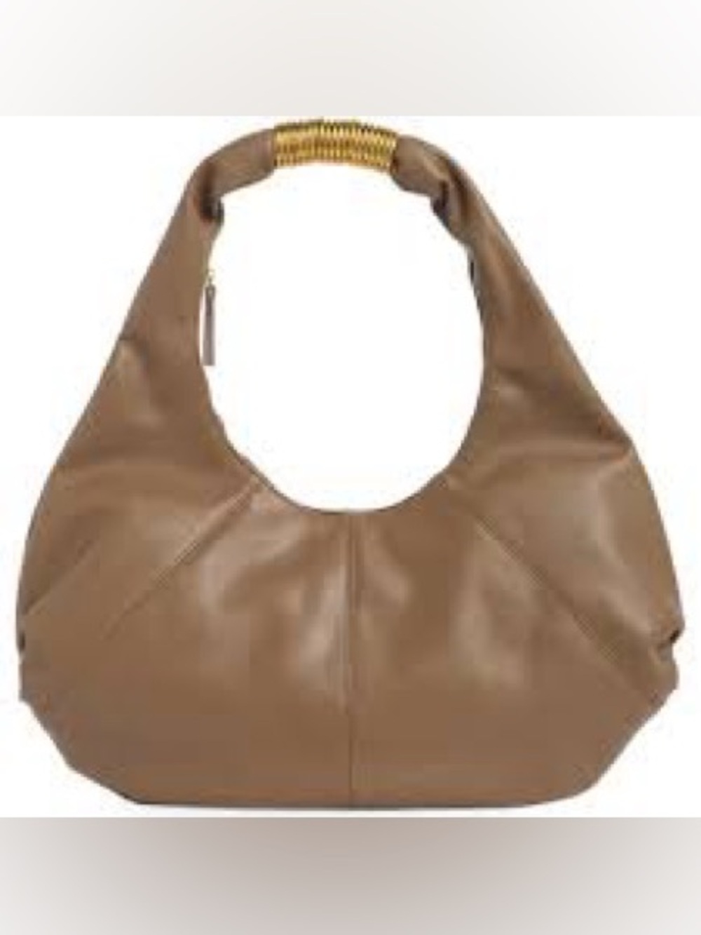 NWT Collection XIIX Taupe Hobo Bag with Gold Coil Handle